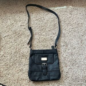 Nine West Vegan Leather Black Crossbody Bag
